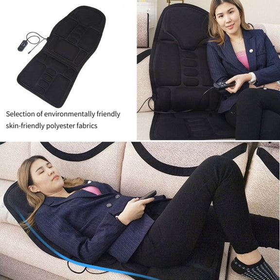 7 Massage Heads 8 Modes Car / Household Multifunctional Whole Body Cervical Massage Seat Cushion, Plug Type:US Plug(Black)