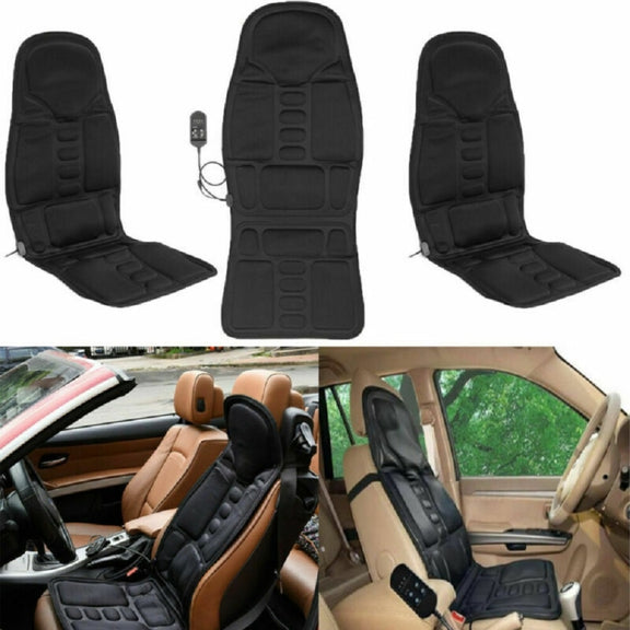 7 Massage Heads 8 Modes Car / Household Multifunctional Whole Body Cervical Massage Seat Cushion, Plug Type:EU Plug(Black)