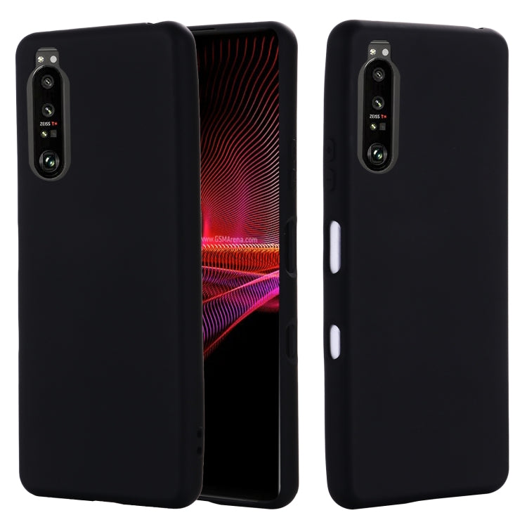 For Sony Xperia 1 III Pure Color Liquid Silicone Shockproof Full Coverage Case(Black) - Sony Cases by PMC TechLife | Online Shopping South Africa | PMC TechLife