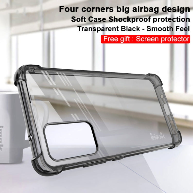 For Samsung Galaxy A82 5G / Quantum 2 IMAK All-inclusive Shockproof Airbag TPU Case with Screen Protector(Transparent Black) - Galaxy Phone Cases by imak | Online Shopping South Africa | PMC TechLife | Buy Now Pay Later Mobicred