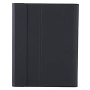 YT11B-A 2021 Detachable Candy Color Skin Texture Round Keycap Bluetooth Keyboard Leather Tablet Case with Touch Control & Pen Slot & Stand For iPad Pro 11 2021 / Air4 / Air5 / Pro 11(Black)