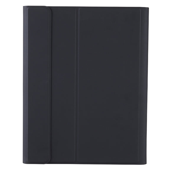 YT11B-A 2021 Detachable Candy Color Skin Texture Round Keycap Bluetooth Keyboard Leather Tablet Case with Touch Control & Pen Slot & Stand For iPad Pro 11 2021 / Air4 / Air5 / Pro 11(Black)
