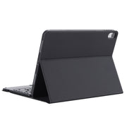 YT11B-A 2021 Detachable Candy Color Skin Texture Round Keycap Bluetooth Keyboard Leather Tablet Case with Touch Control & Pen Slot & Stand For iPad Pro 11 2021 / Air4 / Air5 / Pro 11(Black)