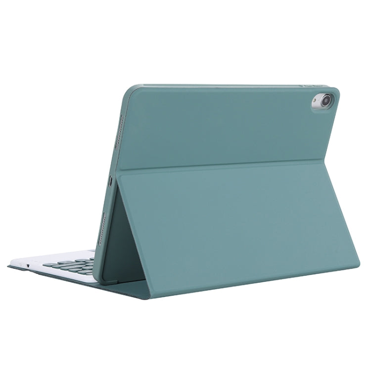 YT11B-A 2021 Detachable Candy Color Skin Texture Round Keycap Bluetooth Keyboard Leather Tablet Case with Touch Control & Pen Slot & Stand For iPad Pro 11 2021 / Air4 / Air5 / Pro 11(Dark Green) - For iPad Pro by PMC TechLife | Online Shopping South Africa | PMC TechLife | Buy Now Pay Later Mobicred
