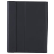 Y-C11B 2021 Detachable Candy Color Skin Texture Round Keycap Bluetooth Keyboard Leather Tablet Case with Pen Slot & Stand For iPad Pro 11 (2021)(Black)