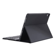 Y-C11B 2021 Detachable Candy Color Skin Texture Round Keycap Bluetooth Keyboard Leather Tablet Case with Pen Slot & Stand For iPad Pro 11 (2021)(Black)