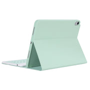Y-C11B 2021 Detachable Candy Color Skin Texture Round Keycap Bluetooth Keyboard Leather Tablet Case with Pen Slot & Stand For iPad Pro 11 (2021)(Light Green)
