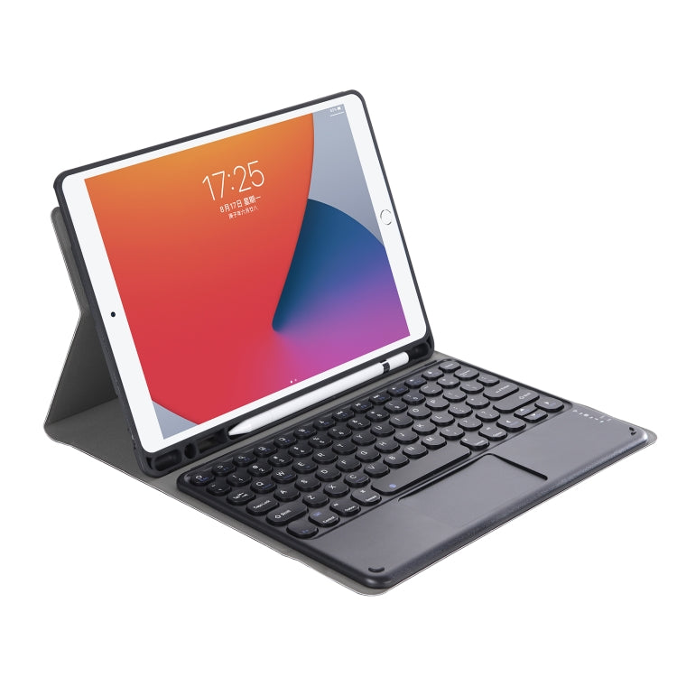 YA11B-A 2021 Detachable Lambskin Texture Round Keycap Bluetooth Keyboard Leather Tablet Case with Touch Control & Pen Slot & Stand For iPad Pro 11 (2021)(Dark Blue) - For iPad Pro by PMC TechLife | Online Shopping South Africa | PMC TechLife