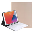 YA11B-A 2021 Detachable Lambskin Texture Round Keycap Bluetooth Keyboard Leather Tablet Case with Touch Control & Pen Slot & Stand For iPad Pro 11 (2021)(Gold) - For iPad Pro by PMC TechLife | Online Shopping South Africa | PMC TechLife