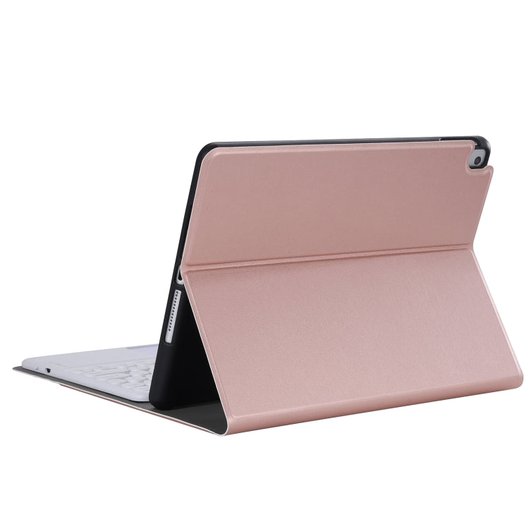 YA11B-A 2021 Detachable Lambskin Texture Round Keycap Bluetooth Keyboard Leather Tablet Case with Touch Control & Pen Slot & Stand For iPad Pro 11 (2021)(Rose Gold) - For iPad Pro by PMC TechLife | Online Shopping South Africa | PMC TechLife