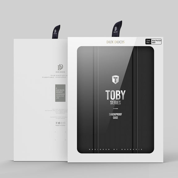 DUX DUCIS TOBY Series Shockproof PU Leather + PC + TPU Horizontal Flip Tablet Case with Holder & Pen Slot & Sleep / Wake-up Function For iPad Pro 12.9 2022 / 2021 / 2020(Black)