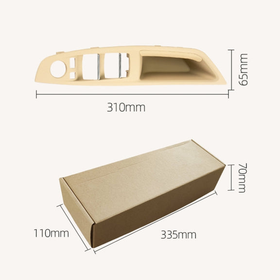 Car Left Front Inner Door Armrest for BMW  5 Series F10 / F18, Left Driving(Mocha)