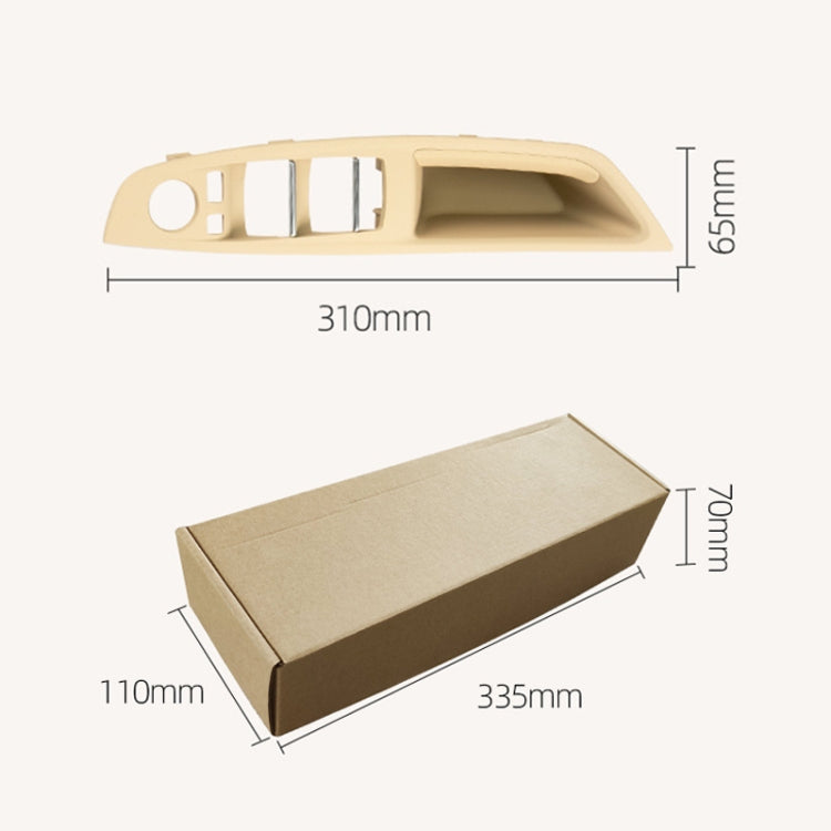 Car Left Front Inner Door Armrest for BMW  5 Series F10 / F18, Left Driving(Beige)