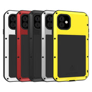 For iPhone 11 LOVE MEI Metal Shockproof Water-resistant Dustproof Protective Case(Red)
