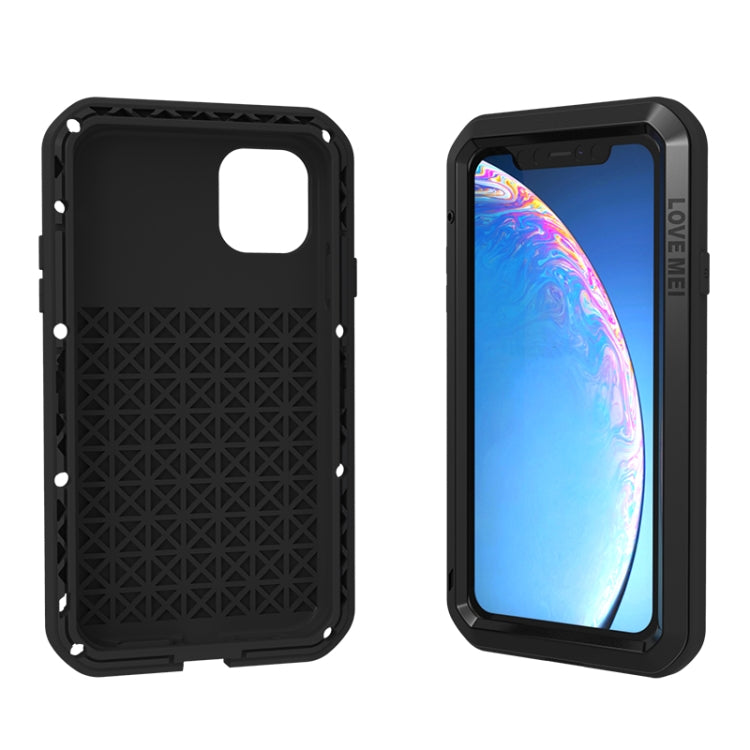 For iPhone 11 Pro LOVE MEI Metal Shockproof Waterproof Dustproof Protective Case(Black) - iPhone 11 Pro Cases by LOVE MEI | Online Shopping South Africa | PMC TechLife | Buy Now Pay Later Mobicred