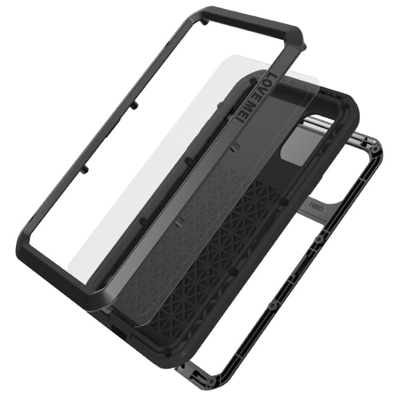 For iPhone 11 Pro Max LOVE MEI Metal Shockproof Water-resistant Dustproof Protective Case(White)