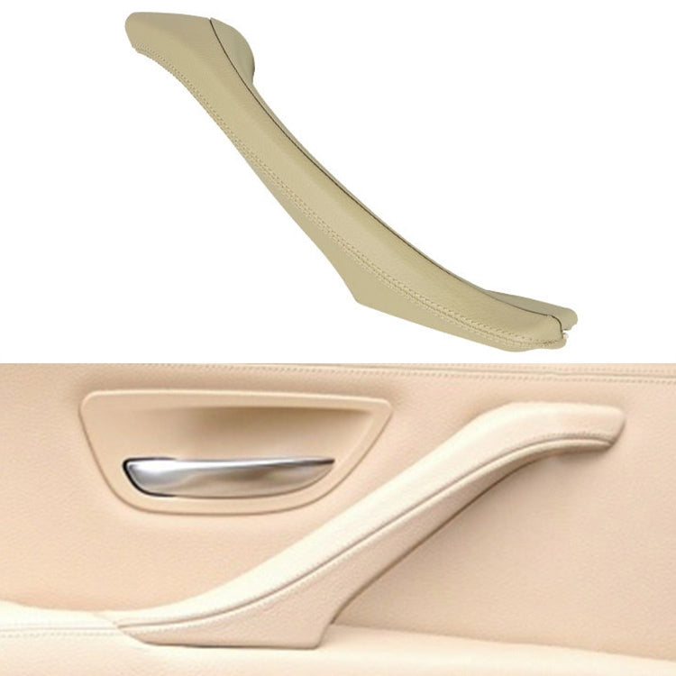 Car Leather Right Side Inner Door Handle Assembly 51417225854 for BMW 5 Series F10 / F18 2011-2017(Beige) - Door Handles by PMC TechLife | Online Shopping South Africa | PMC TechLife | Buy Now Pay Later Mobicred