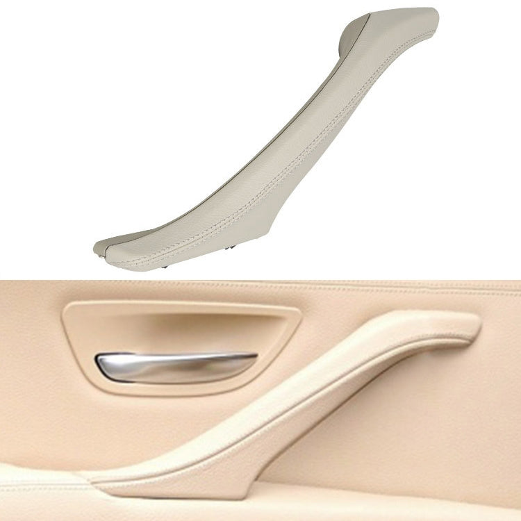 Car Leather Left Side Inner Door Handle Assembly 51417225854 for BMW 5 Series F10 / F18 2011-2017(Creamy-white) - Door Handles by PMC TechLife | Online Shopping South Africa | PMC TechLife | Buy Now Pay Later Mobicred