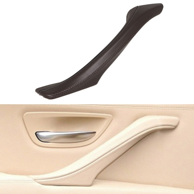 Car Leather Left Side Inner Door Handle Assembly 51417225854 for BMW 5 Series F10 / F18 2011-2017(Mocha) - Door Handles by PMC TechLife | Online Shopping South Africa | PMC TechLife | Buy Now Pay Later Mobicred