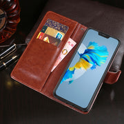 For Cubot C20 idewei Crazy Horse Texture Horizontal Flip Leather Case with Holder & Card Slots & Wallet(Red)
