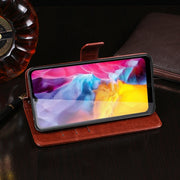 For Oukitel C23 Pro idewei Crazy Horse Texture Horizontal Flip Leather Case with Holder & Card Slots & Wallet(Rose Red)