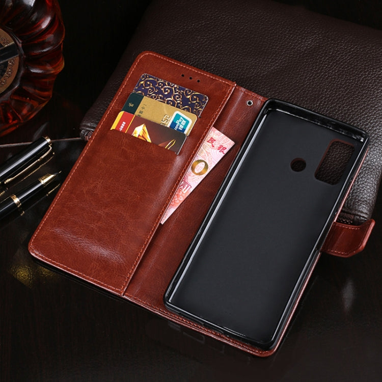 For Oukitel C23 Pro idewei Crazy Horse Texture Horizontal Flip Leather Case with Holder & Card Slots & Wallet(White)