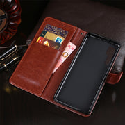 For TCL 20 Pro 5G idewei Crazy Horse Texture Horizontal Flip Leather Case with Holder & Card Slots & Wallet(White)