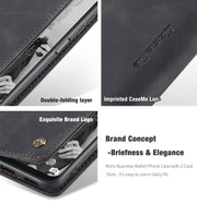 For Samsung Galaxy A22 5G CaseMe 013 Multifunctional Horizontal Flip Leather Case with Card Slot & Holder & Wallet(Black)