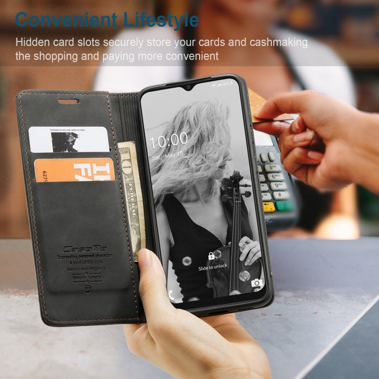 For Samsung Galaxy A22 5G CaseMe 013 Multifunctional Horizontal Flip Leather Case with Card Slot & Holder & Wallet(Black)