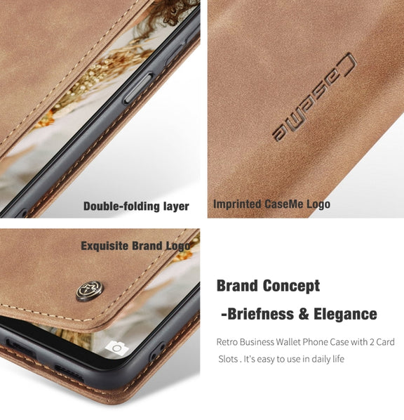 For Samsung Galaxy A22 5G CaseMe 013 Multifunctional Horizontal Flip Leather Case with Card Slot & Holder & Wallet(Brown)