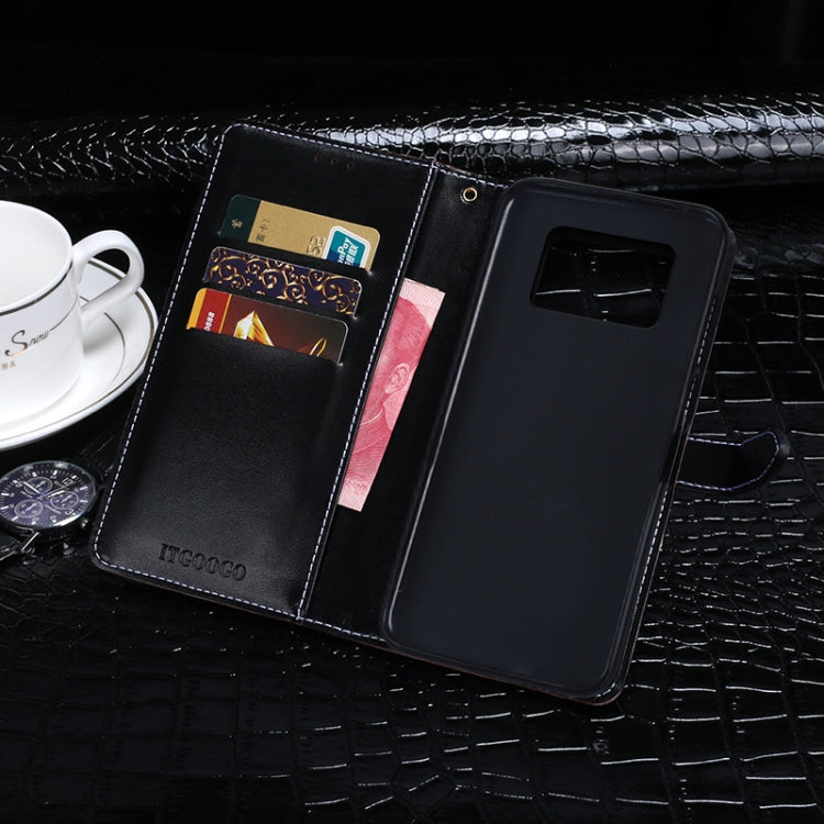 For Sharp Aquos R6 idewei Crocodile Texture Horizontal Flip Leather Case with Holder & Card Slots & Wallet(Black)