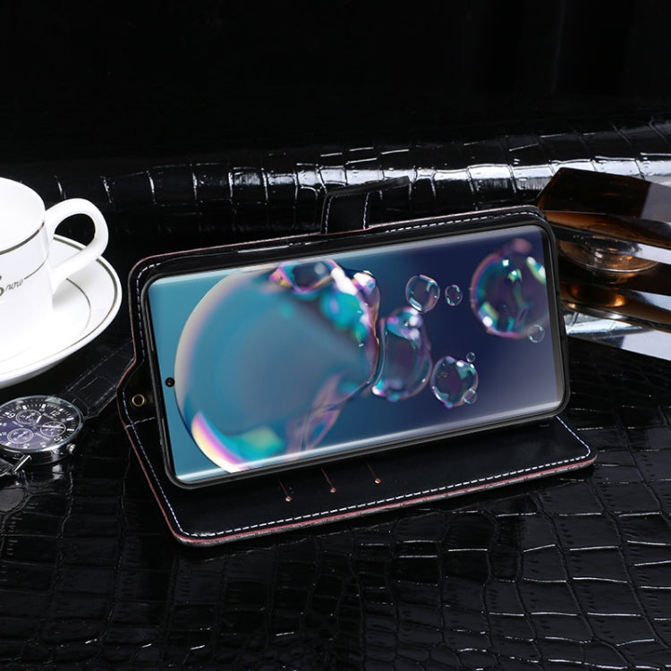 For Sharp Aquos R6 idewei Crocodile Texture Horizontal Flip Leather Case with Holder & Card Slots & Wallet(Dark Blue)