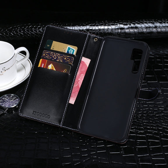 For TCL 20 Pro 5G idewei Crocodile Texture Horizontal Flip Leather Case with Holder & Card Slots & Wallet(Dark Blue)