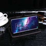 For TCL 20 Pro 5G idewei Crocodile Texture Horizontal Flip Leather Case with Holder & Card Slots & Wallet(Dark Blue)