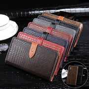 For TCL 20 Pro 5G idewei Crocodile Texture Horizontal Flip Leather Case with Holder & Card Slots & Wallet(Dark Blue)