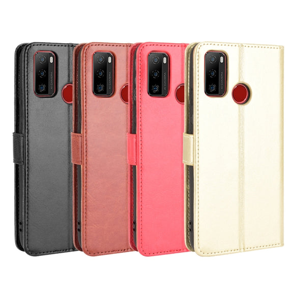 For Ulefone Note 10 Crazy Horse Texture Horizontal Flip Leather Case with Holder & Card Slots & Lanyard(Gold)