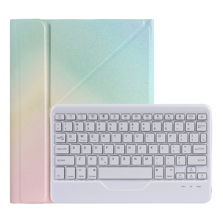 B07 Splittable Bluetooth Keyboard Leather Tablet Case with Triangle Holder & Pen Slot For iPad 9.7 2018 & 2017 / Pro 9.7 / Air 2(Gradient Rainbow) - Universal by PMC TechLife | Online Shopping South Africa | PMC TechLife