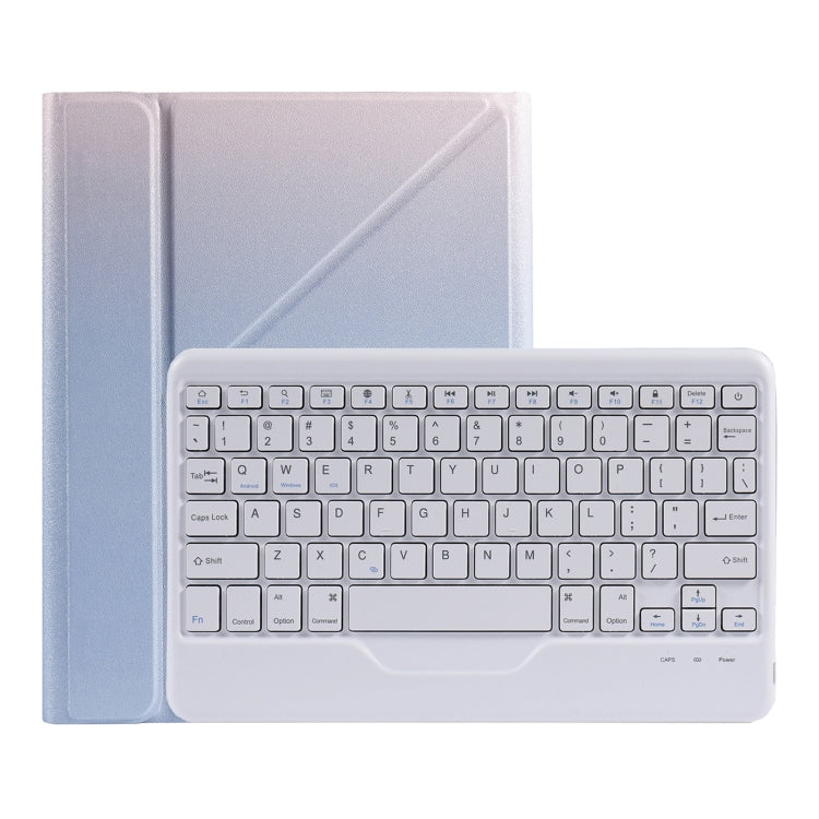 B07 Splittable Bluetooth Keyboard Leather Tablet Case with Triangle Holder & Pen Slot For iPad 9.7 2018 & 2017 / Pro 9.7 / Air 2(Gradient Purple) - Universal by PMC TechLife | Online Shopping South Africa | PMC TechLife