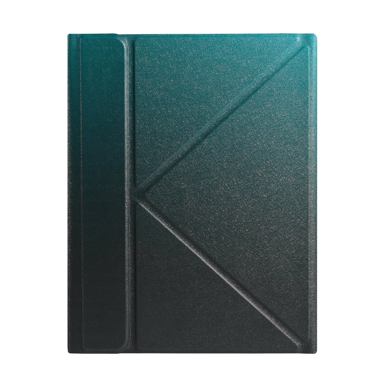 B09S Splittable Backlight Bluetooth Keyboard Leather Tablet Case with Triangle Holder & Pen Slot For iPad 10.2 2020 & 2019 / Pro 10.5 inch / Air 3 10.5 inch(Gradient Dark Green) - Universal by PMC TechLife | Online Shopping South Africa | PMC TechLife
