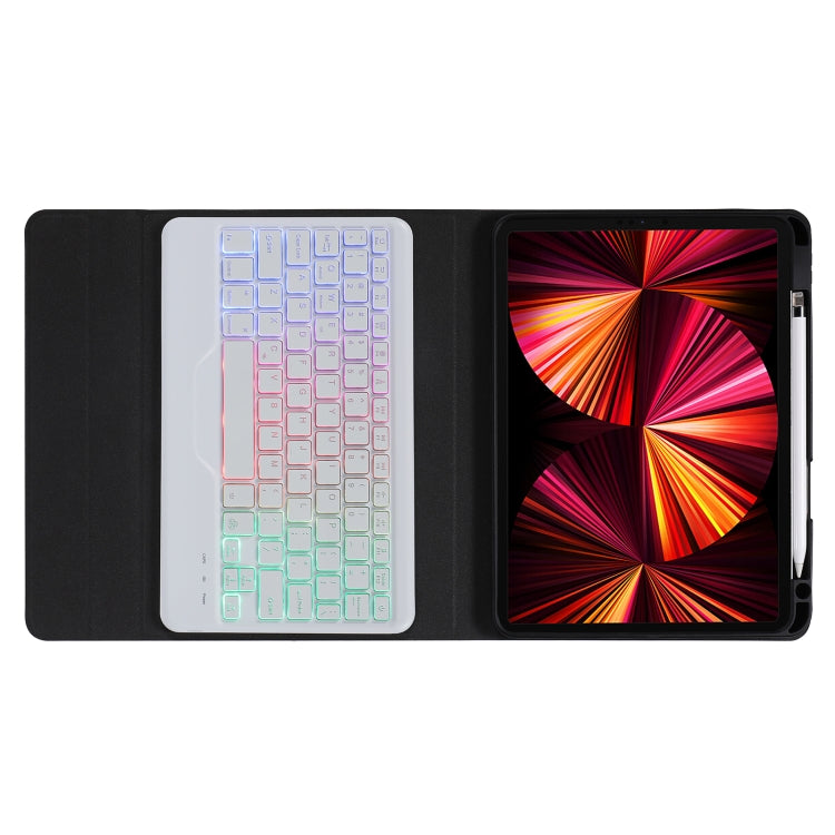 B09S Splittable Backlight Bluetooth Keyboard Leather Tablet Case with Triangle Holder & Pen Slot For iPad 10.2 2020 & 2019 / Pro 10.5 inch / Air 3 10.5 inch(Gradient Dark Green) - Universal by PMC TechLife | Online Shopping South Africa | PMC TechLife