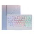 B09S Splittable Backlight Bluetooth Keyboard Leather Tablet Case with Triangle Holder & Pen Slot For iPad 10.2 2020 & 2019 / Pro 10.5 inch / Air 3 10.5 inch(Gradient Purple) - Universal by PMC TechLife | Online Shopping South Africa | PMC TechLife
