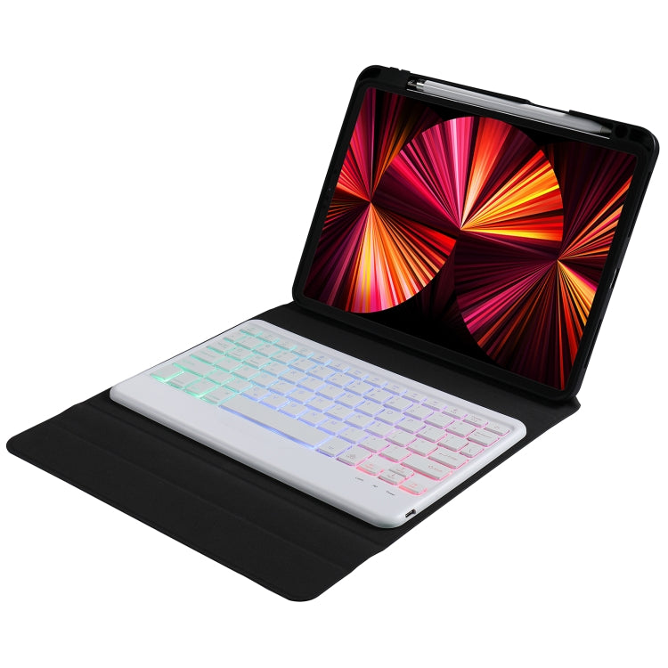 B09S Splittable Backlight Bluetooth Keyboard Leather Tablet Case with Triangle Holder & Pen Slot For iPad 10.2 2020 & 2019 / Pro 10.5 inch / Air 3 10.5 inch(Gradient Blue Pink) - Universal by PMC TechLife | Online Shopping South Africa | PMC TechLife