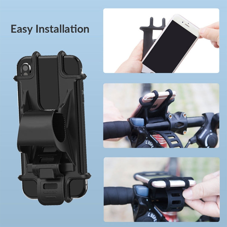 Silica Gel Bicycle Universal Phone Holder(Black) - Holders by PMC TechLife | Online Shopping South Africa | PMC TechLife | Buy Now Pay Later Mobicred