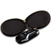 Vintage Leather Hanging Waist Universal Car Key Case(Coffee)