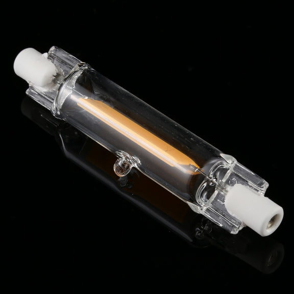 R7S 3W 350LM 78mm COB LED Bulb Glass Tube Replacement Halogen Lamp Spot Light, Warm Light