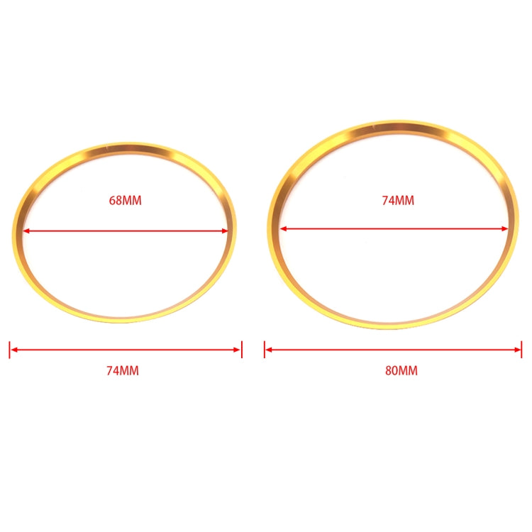 A5819-02 5 PCS Car Gold Air Conditioner Air Outlet Decorative Ring for Mercedes-Benz - free shipping - PMC Jewellery - Order now!