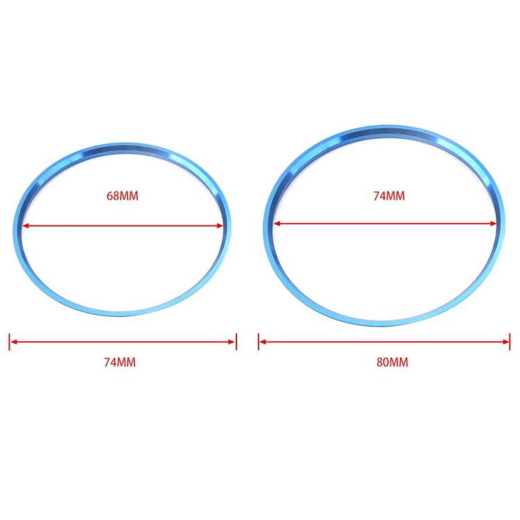 A5819-03 5 PCS Car Blue Air Conditioner Air Outlet Decorative Ring for Mercedes-Benz - free shipping - PMC Jewellery - Order now!