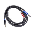 TC195BULS01-30 3.5mm Male to Dual 6.35mm Mono Male Audio Cable, Length:3m - Microphone Audio Cable & Connector by PMC TechLife | Online Shopping South Africa | PMC TechLife | Buy Now Pay Later Mobicred