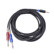 TC195BULS01-50 3.5mm Male to Dual 6.35mm Mono Male Audio Cable, Length:5m - Microphone Audio Cable & Connector by PMC TechLife | Online Shopping South Africa | PMC TechLife | Buy Now Pay Later Mobicred