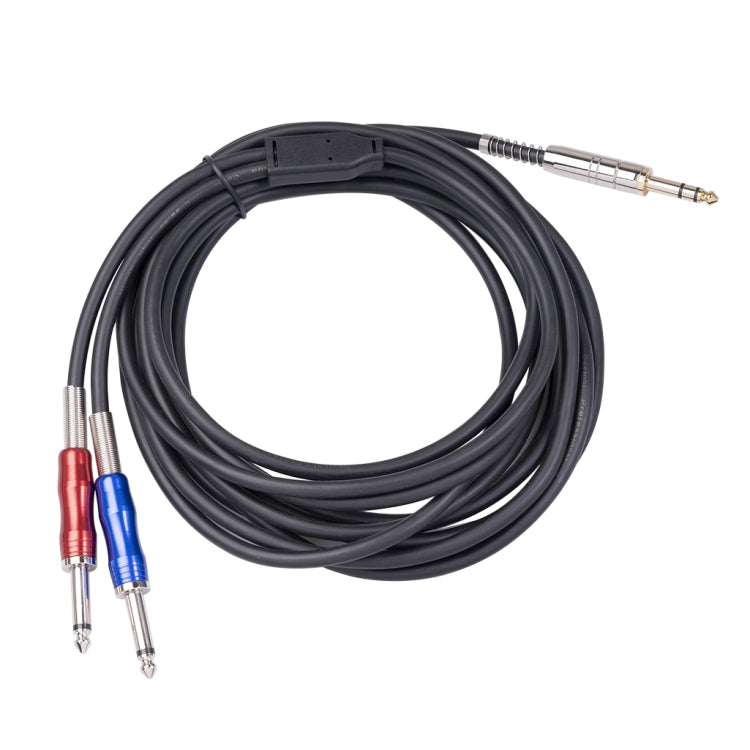 BLS0201-50 Stereo 6.35mm Male to Dual Mono 6.35mm Audio Cable, Length:5m - free shipping - PMC Jewellery - Order now!